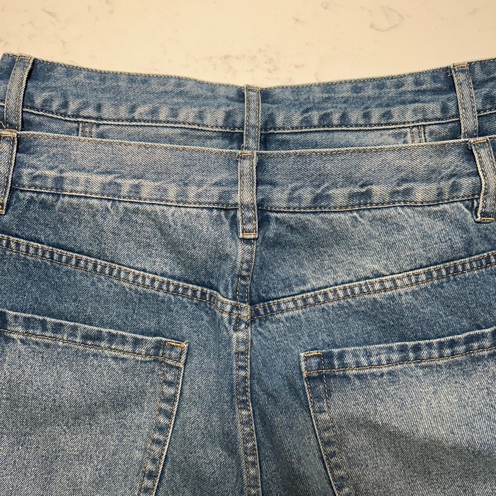 High Waist Blue Denim Jean Bermuda
 for Women - Picture 8 of 13